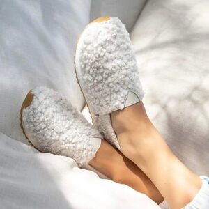 Toms Alpargata Resident Natural Faux Shearling Slip On